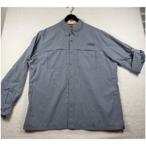 Eddie Bauer Mens 2XL Long Sleeve Button Up Shirt Outdoor Fishing